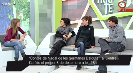 A Televisió L'Hospitalet celebrant el Nadal.